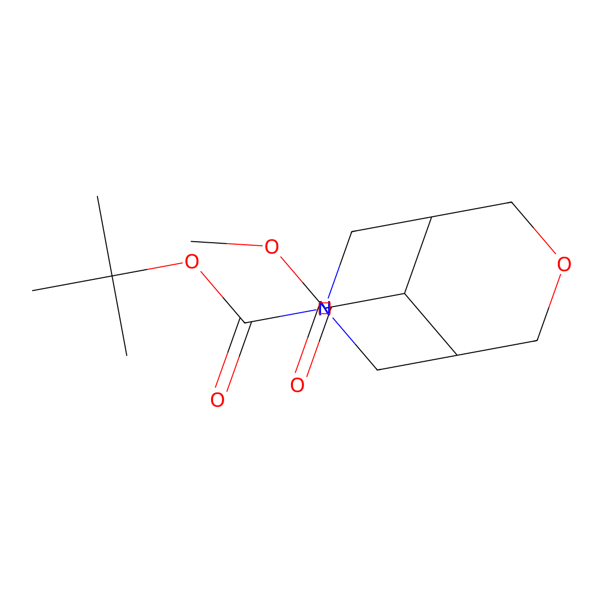 7-Tert-butyl 9-methyl 3-oxa-7-azabicyclo[3.3.1]nonane-7,9-dicarboxylate molecular structure, CAS 2117106-55-3