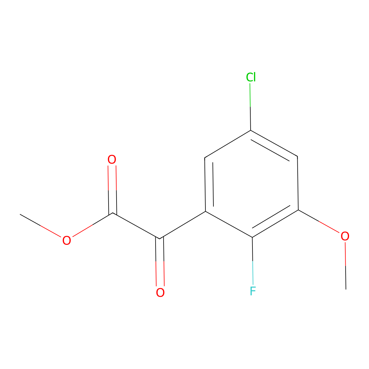 Methyl 5-chloro-2-fluoro-3-methoxy-alpha-oxobenZeneacetate molecular structure, CAS 2117160-31-1