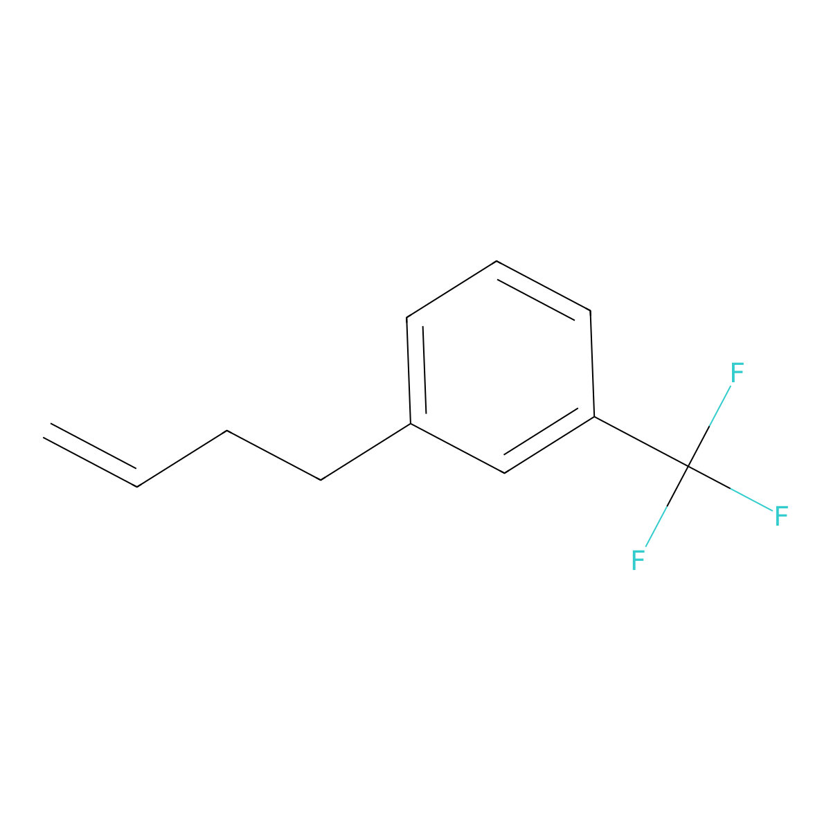 1-(But-3-en-1-yl)-3-(trifluoromethyl)benzene molecular structure, CAS 21172-36-1
