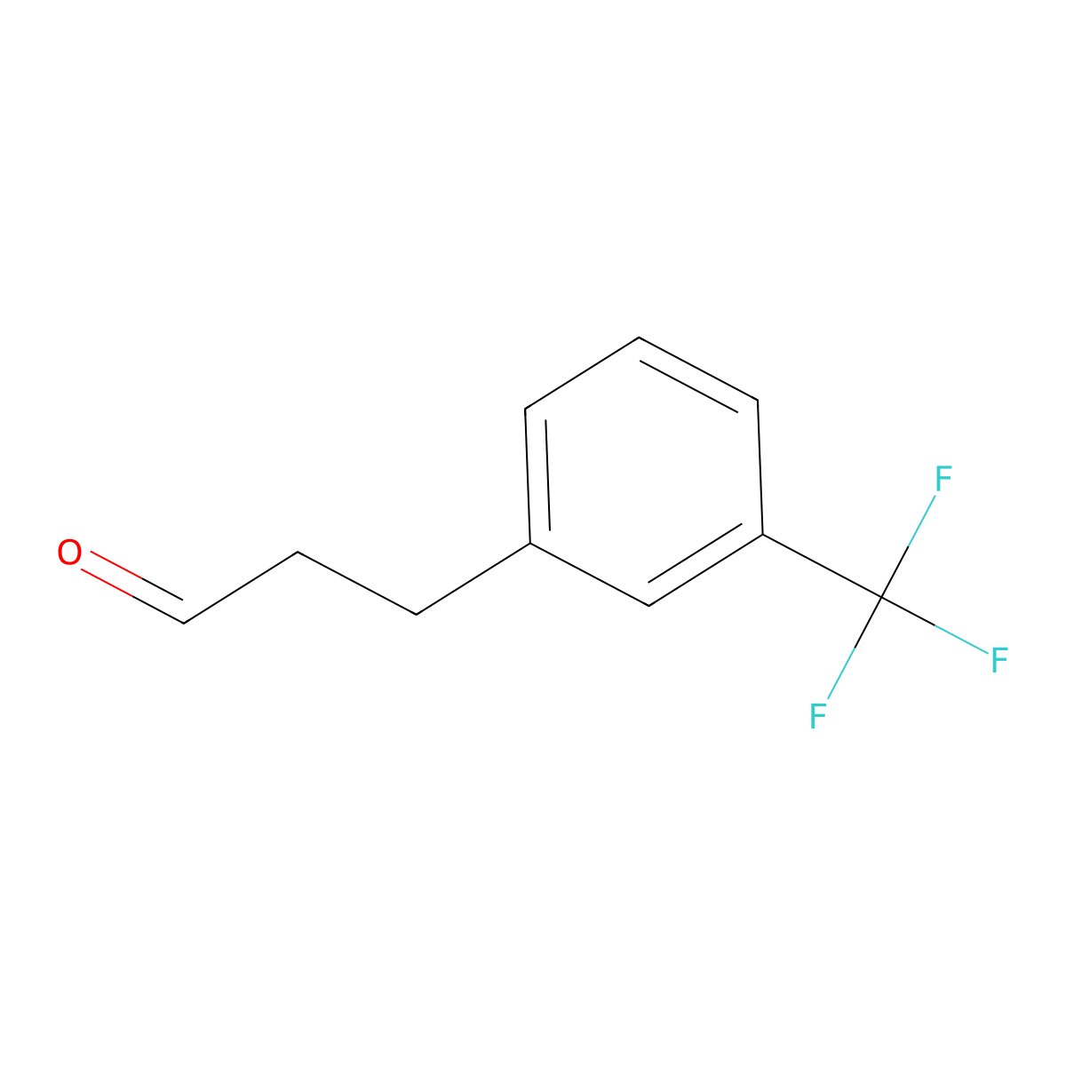 3-(Trifluoromethyl)benzenepropanal molecular structure, CAS 21172-41-8