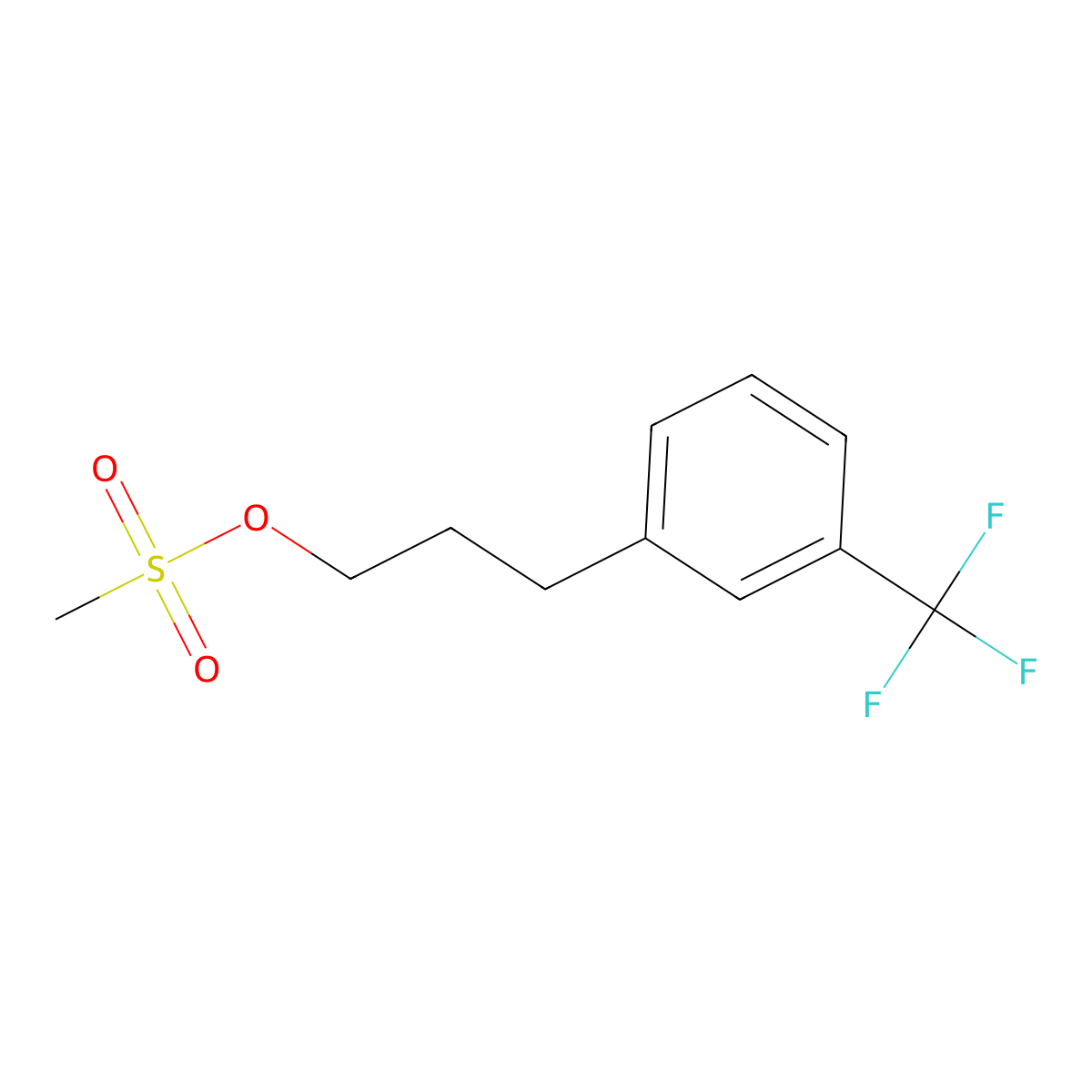 3-[3-(Trifluoromethyl)phenyl]propyl methanesulfonate molecular structure, CAS 21172-43-0