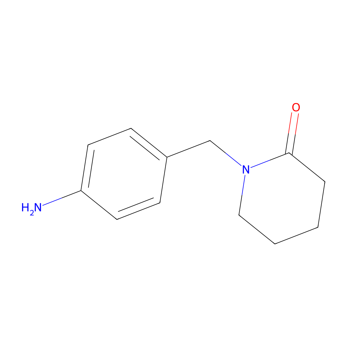 1-(4-Aminobenzyl)piperidin-2-one molecular structure, CAS 21172-66-7