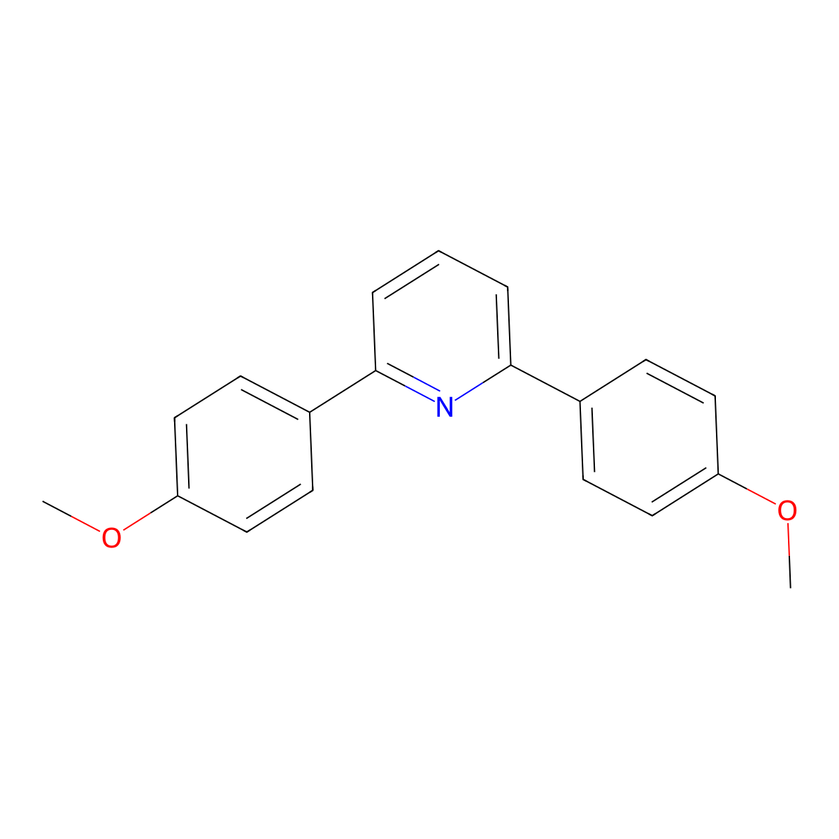 2,6-Bis(4-methoxyphenyl)pyridine molecular structure, CAS 21172-80-5