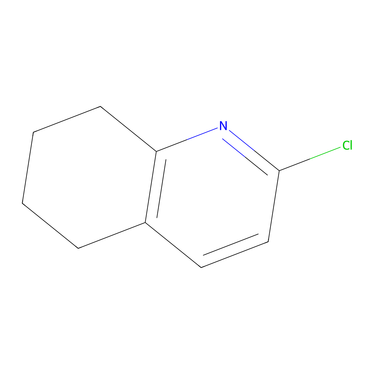 2-Chloro-5,6,7,8-tetrahydroquinoline molecular structure, CAS 21172-88-3
