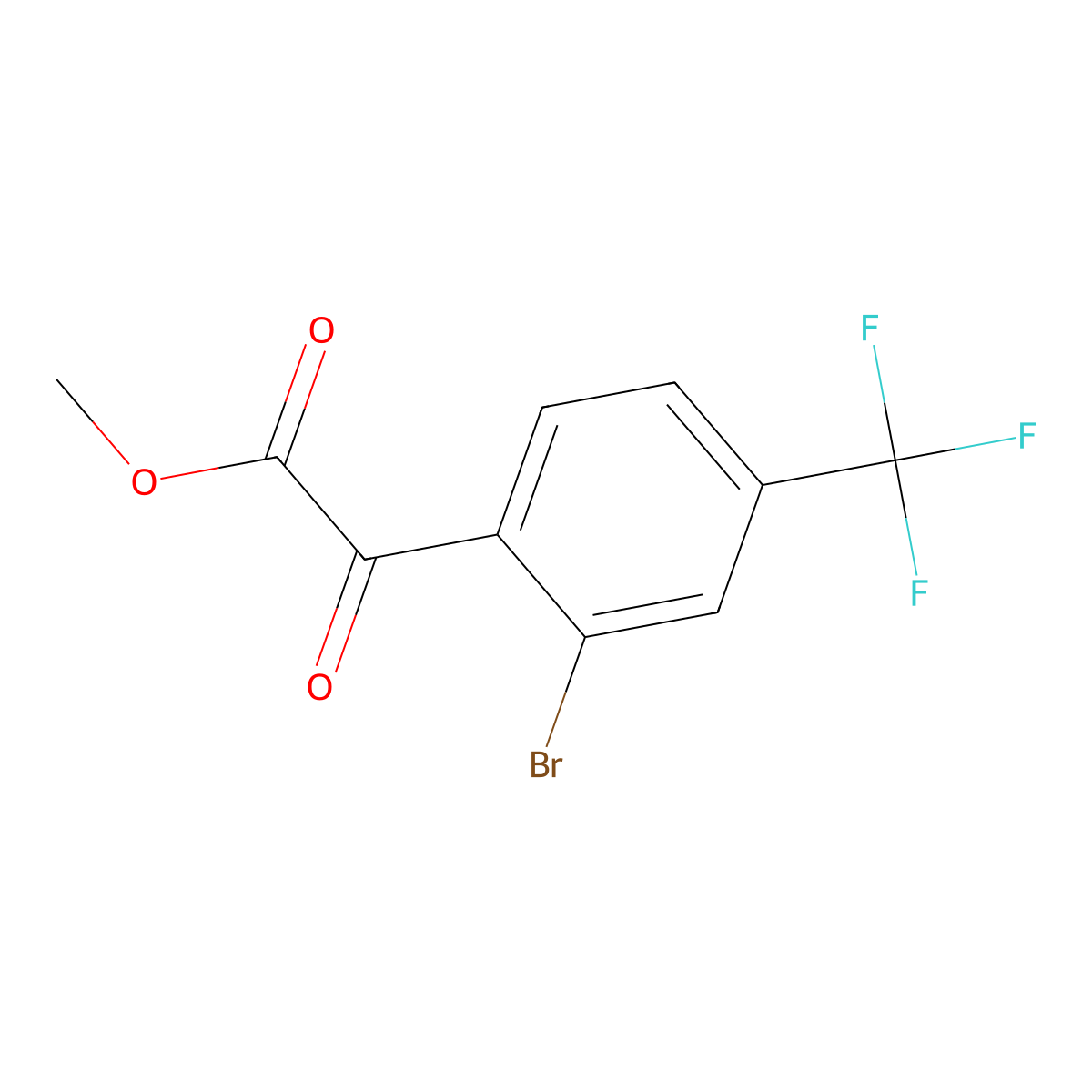 Methyl 2-bromo-alpha-oxo-4-(trifluoromethyl)benZeneacetate molecular structure, CAS 2117219-13-1