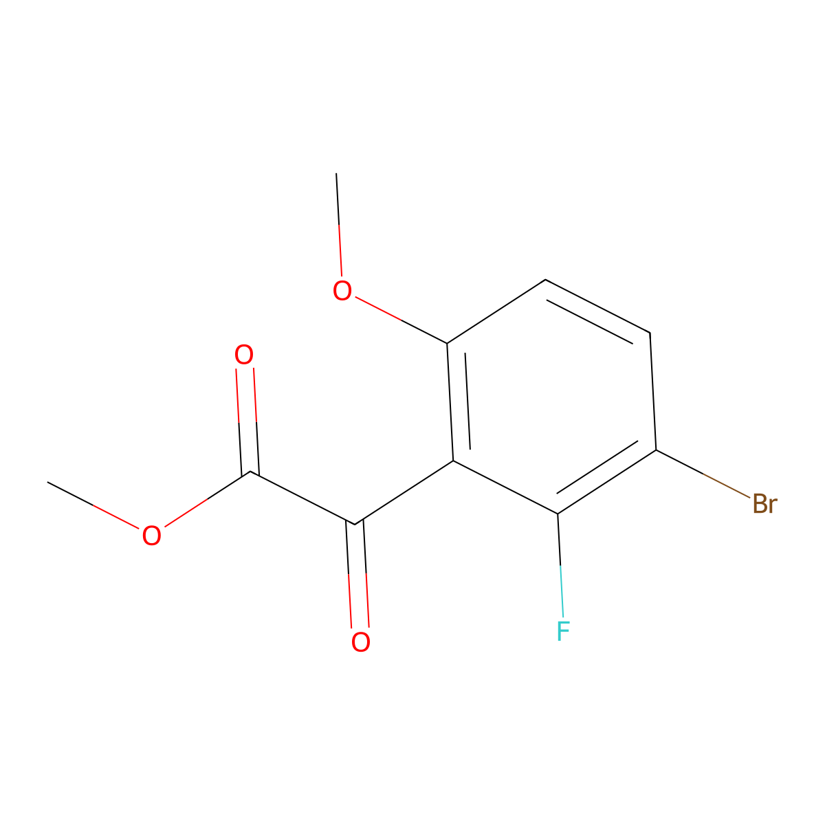 Methyl 3-bromo-2-fluoro-6-methoxy-alpha-oxobenZeneacetate molecular structure, CAS 2117246-91-8