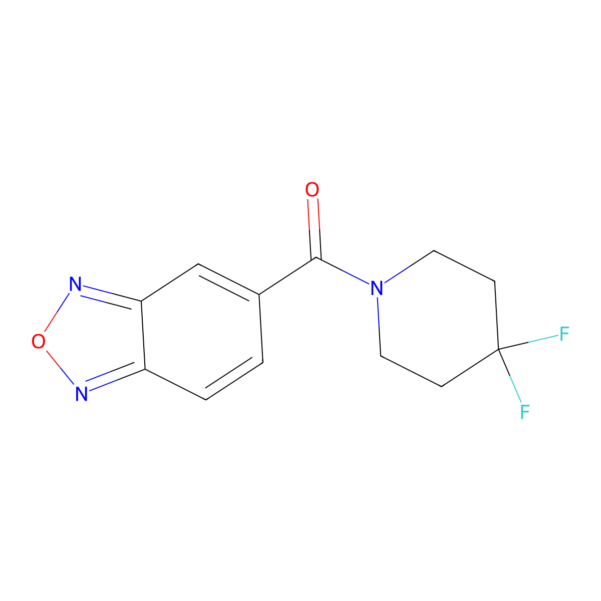 2,1,3-Benzoxadiazol-5-yl(4,4-difluoro-1-piperidinyl)methanone molecular structure, CAS 211735-81-8