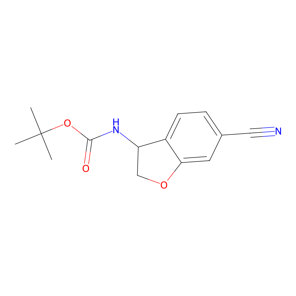 3-(Boc-amino)-2,3-dihydrobenzofuran-6-carbonitrile molecular structure, CAS 2117351-56-9