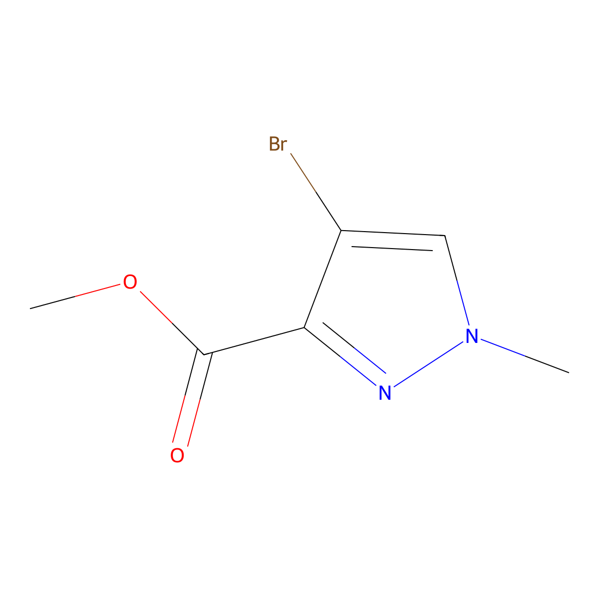 Methyl 4-bromo-1-methyl-1H-pyrazole-3-carboxylate molecular structure, CAS 211738-66-8