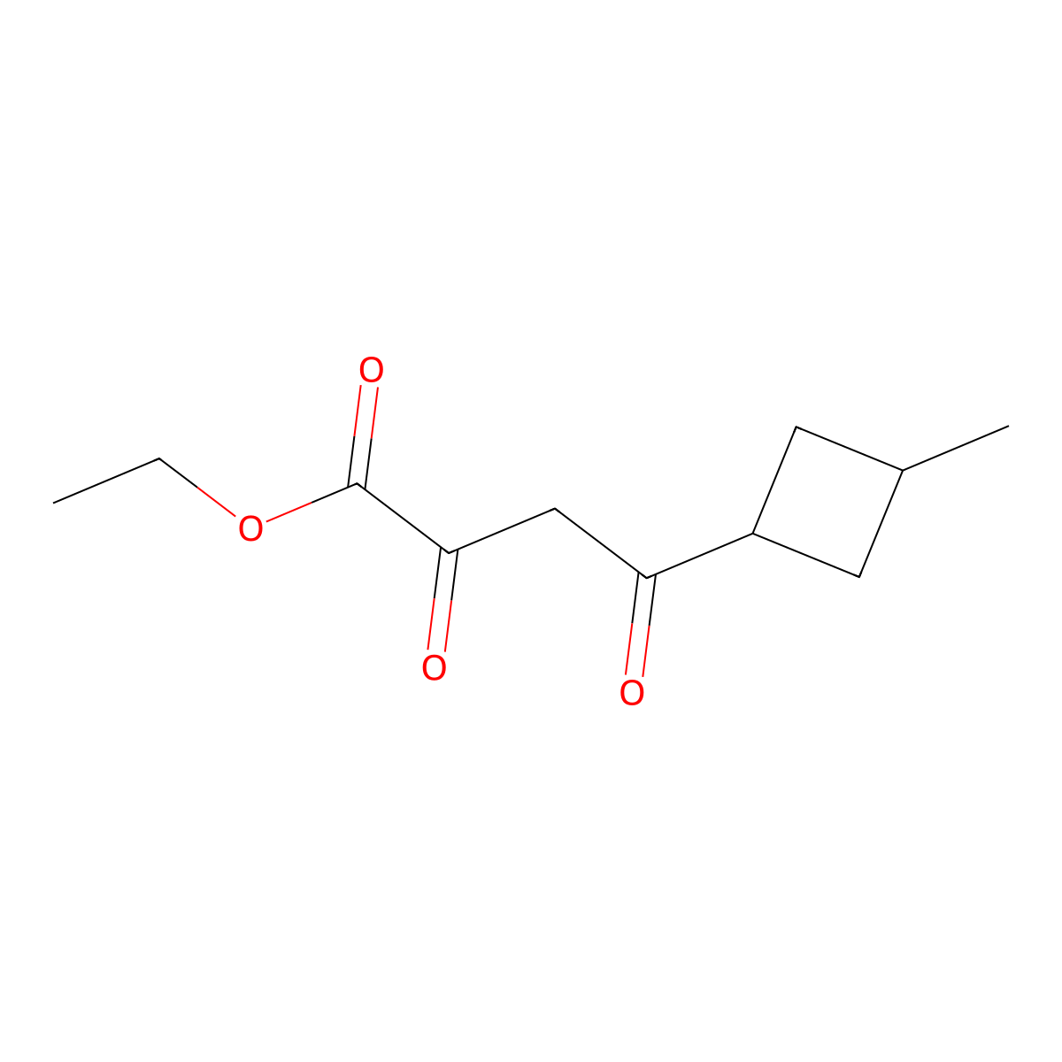 Ethyl 4-(3-methylcyclobutyl)-2,4-dioxobutanoate molecular structure, CAS 2117453-31-1