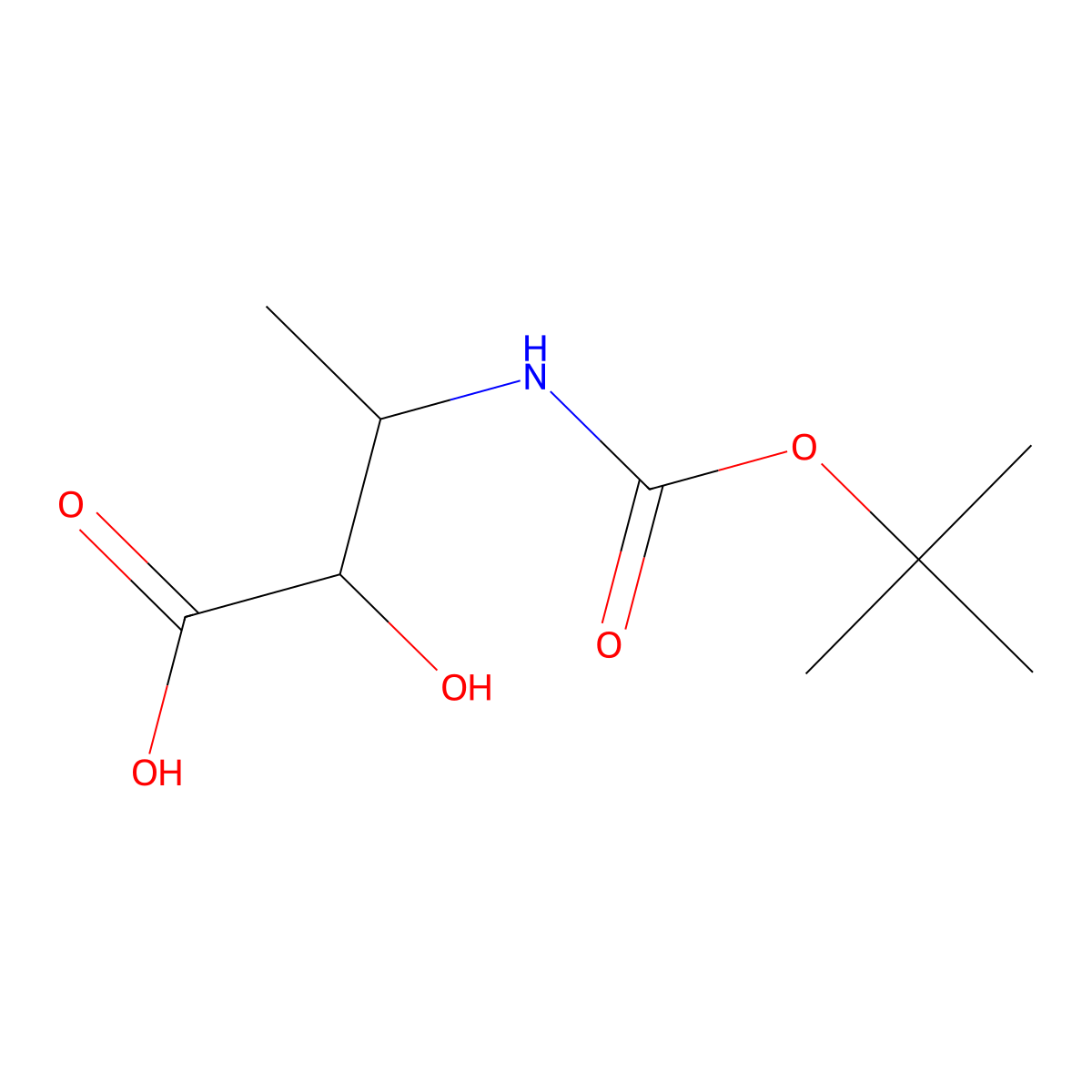 3-{[(Tert-butoxy)carbonyl]amino}-2-hydroxybutanoic acid molecular structure, CAS 211746-09-7