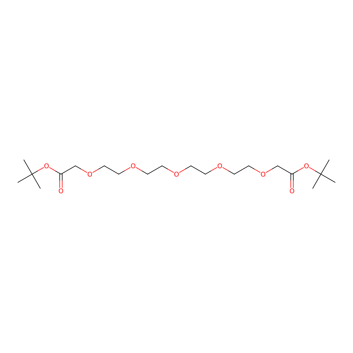 PEG5-(CH2CO2t-Butyl)2 molecular structure, CAS 211746-78-0