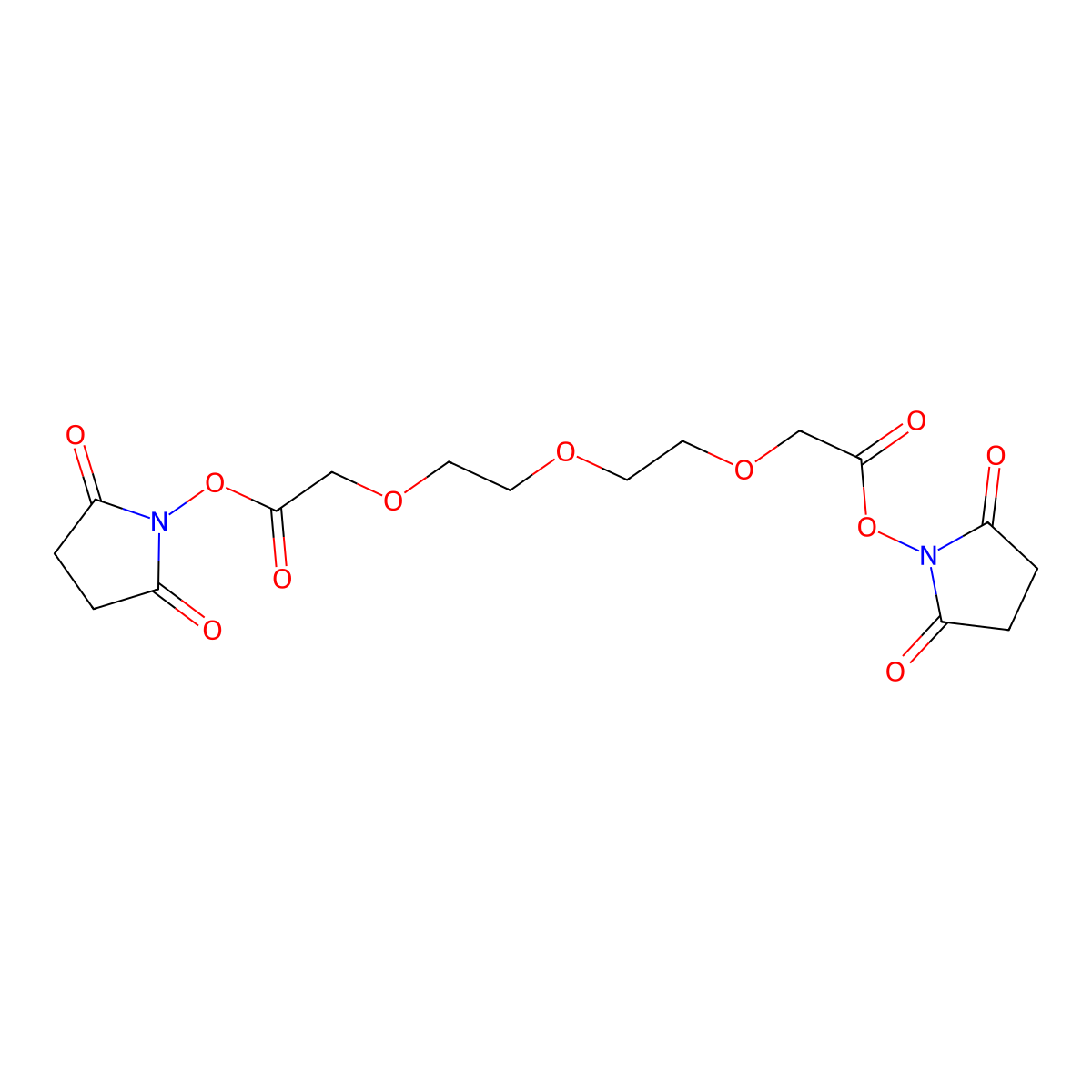 Bis(2,5-dioxopyrrolidin-1-yl) 2,2'-((oxybis(ethane-2,1-diyl))bis(oxy))diacetate molecular structure, CAS 211746-81-5