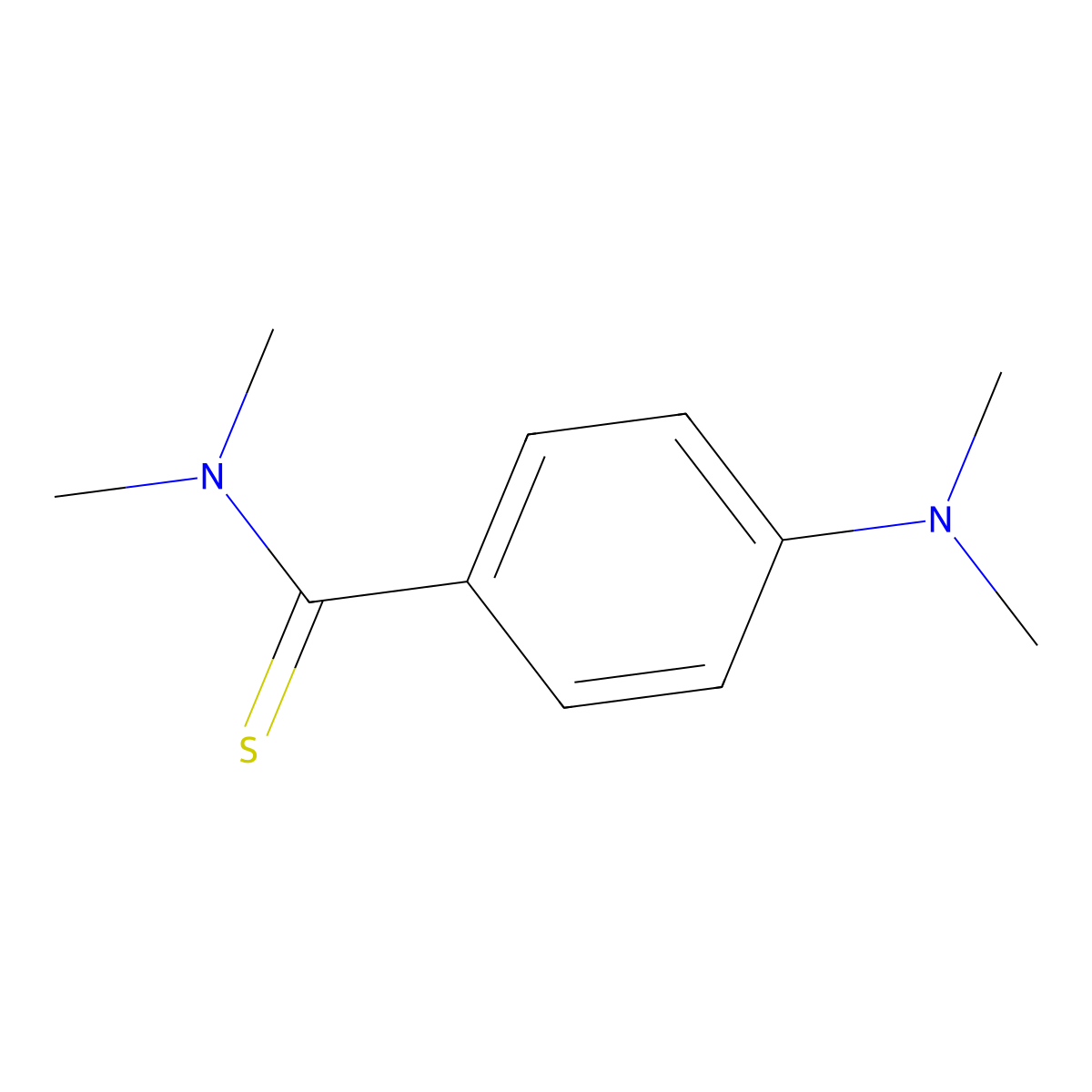 4-(Dimethylamino)-N,N-dimethylbenzenecarbothioamide molecular structure, CAS 21176-96-5