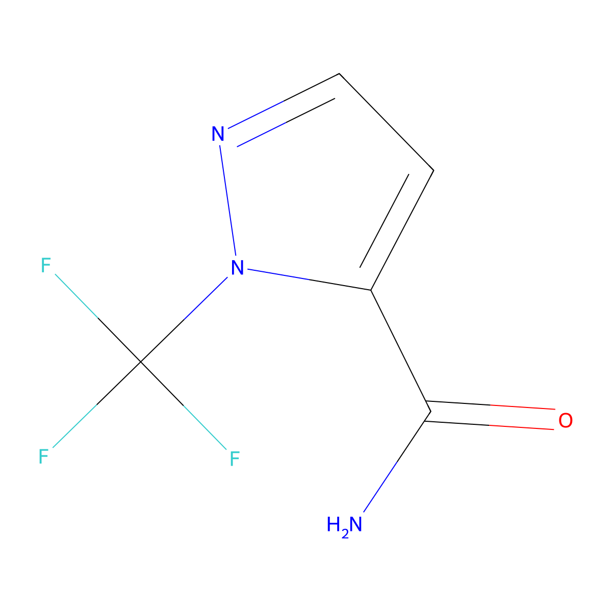 2-Trifluoromethyl-2H-pyrazole-3-carboxylic acid amide molecular structure, CAS 2117628-27-8