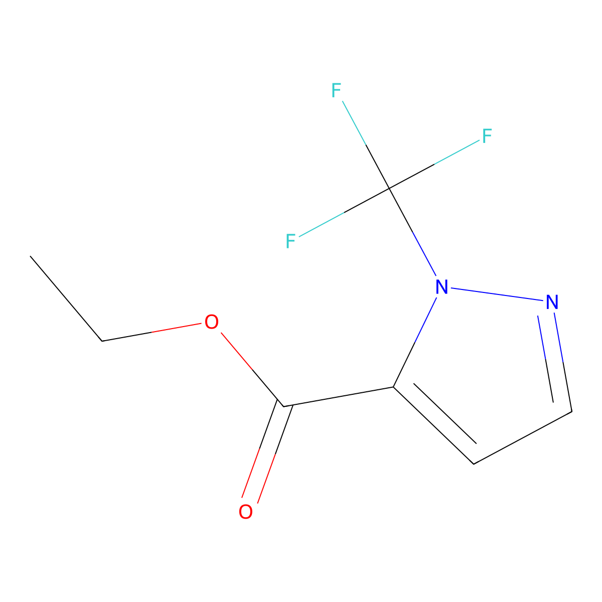 2-Trifluoromethyl-2H-pyrazole-3-carboxylic acid ethyl ester molecular structure, CAS 2117628-30-3
