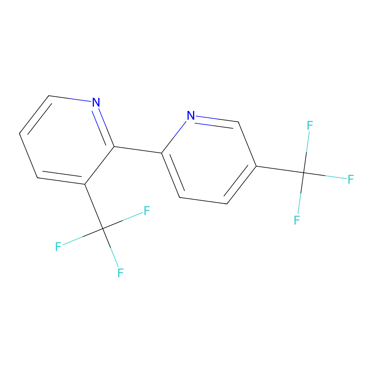 3,5'-Bis(trifluoromethyl)-2,2'-bipyridine molecular structure, CAS 2117693-85-1