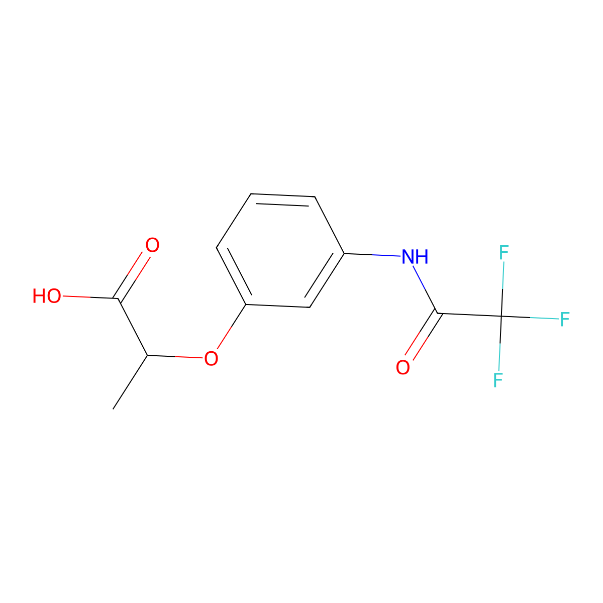 2-[3-(Trifluoroacetamido)phenoxy]propanoic acid molecular structure, CAS 2117795-52-3