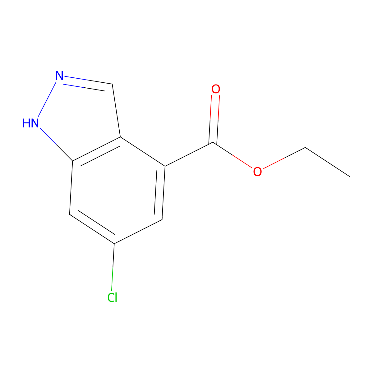 Ethyl 6-chloro-1H-indazole-4-carboxylate molecular structure, CAS 2117830-95-0