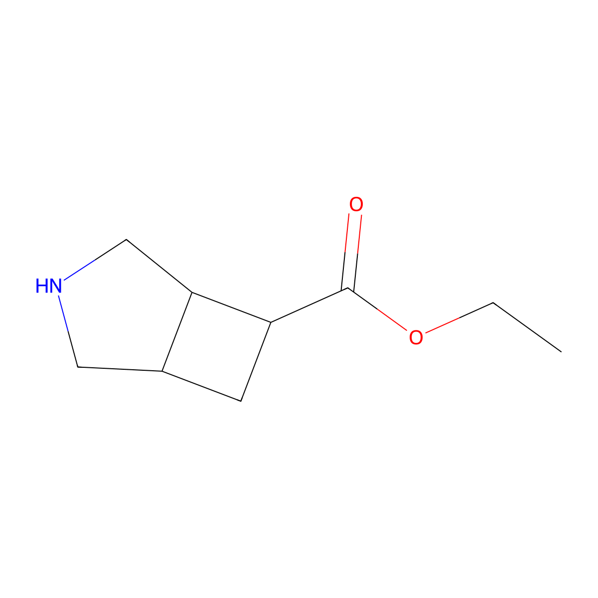 Ethyl 3-azabicyclo[3.2.0]heptane-6-carboxylate molecular structure, CAS 2117867-77-1