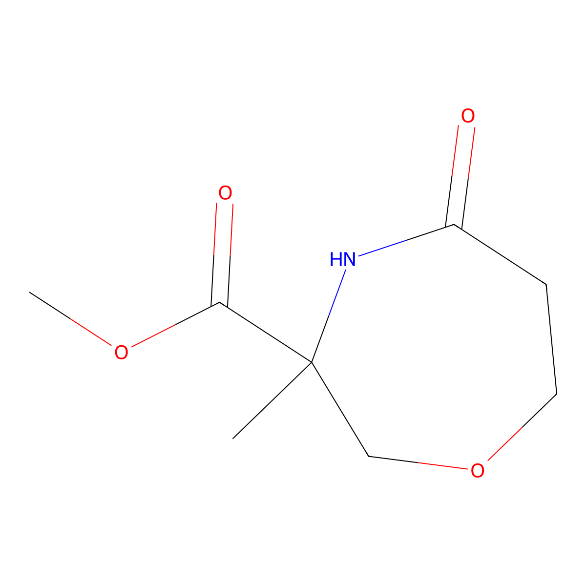 Methyl 3-methyl-5-oxo-1,4-oxazepane-3-carboxylate molecular structure, CAS 2117919-64-7