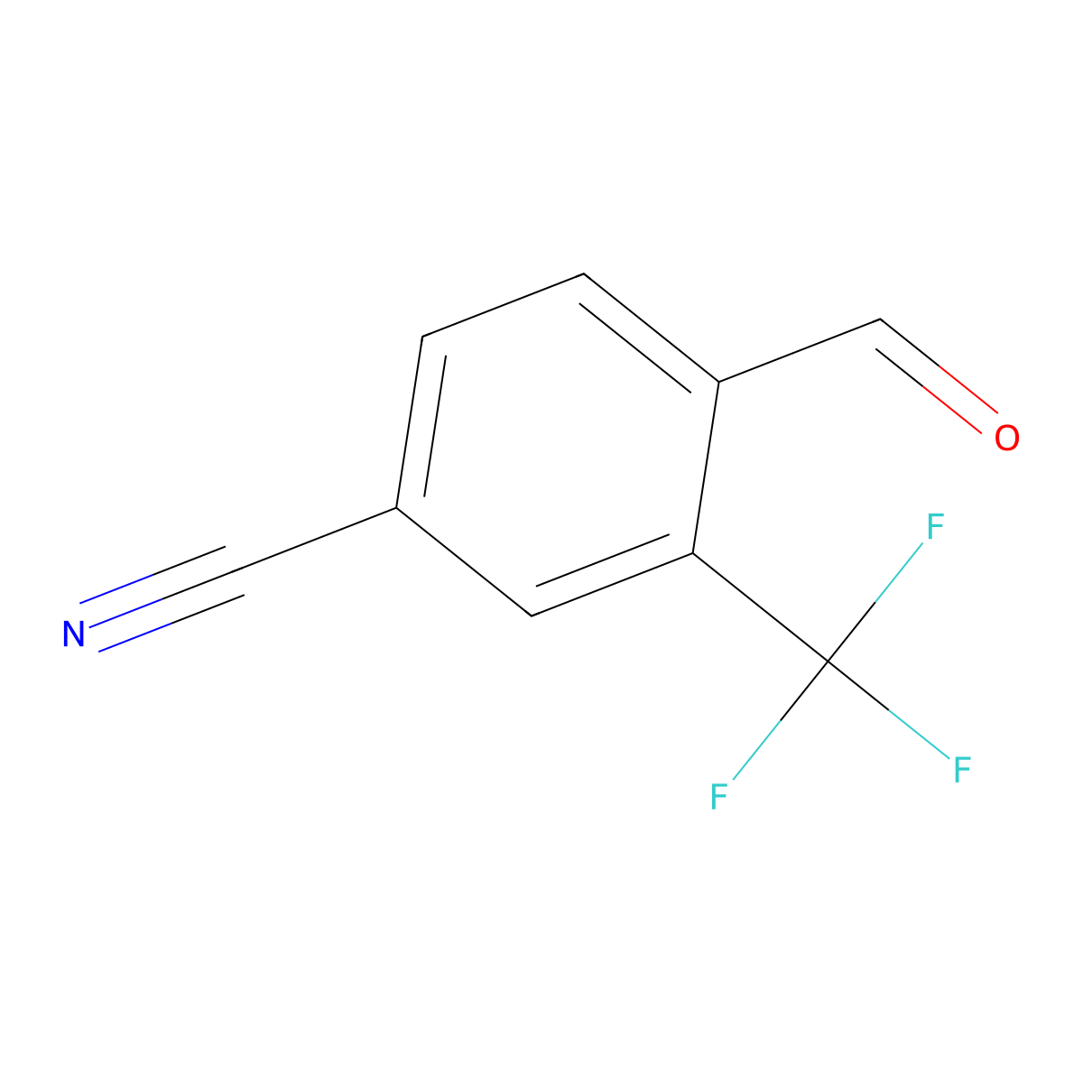 4-Formyl-3-(trifluoromethyl)benzonitrile molecular structure, CAS 211796-64-4
