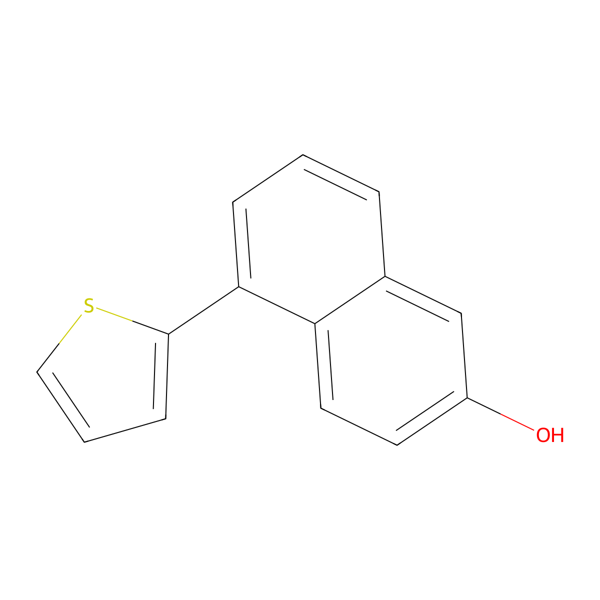 5-(Thiophen-2-yl)naphthalen-2-ol molecular structure, CAS 211796-83-7