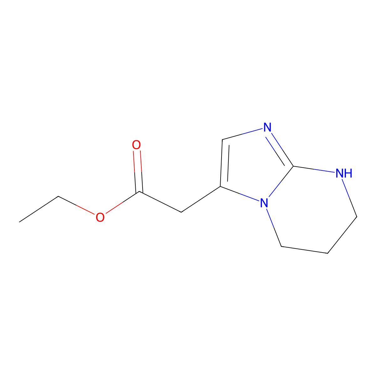 ethyl 2-{5H,6H,7H,8H-imidazo[1,2-a]pyrimidin-3-yl}acetate molecular structure, CAS 2117978-38-6