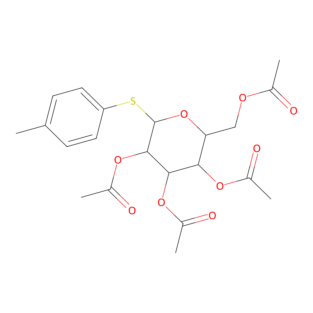 4-Methylphenyl2,3,4,6-Tetra-O-acetyl-thio-D-galactopyranoside molecular structure, CAS 211801-79-5