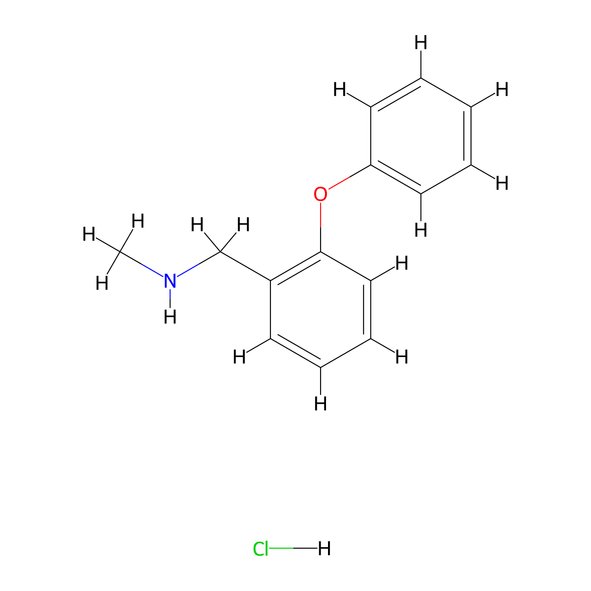 Methyl[(2-phenoxyphenyl)methyl]amine hydrochloride molecular structure, CAS 2118017-21-1