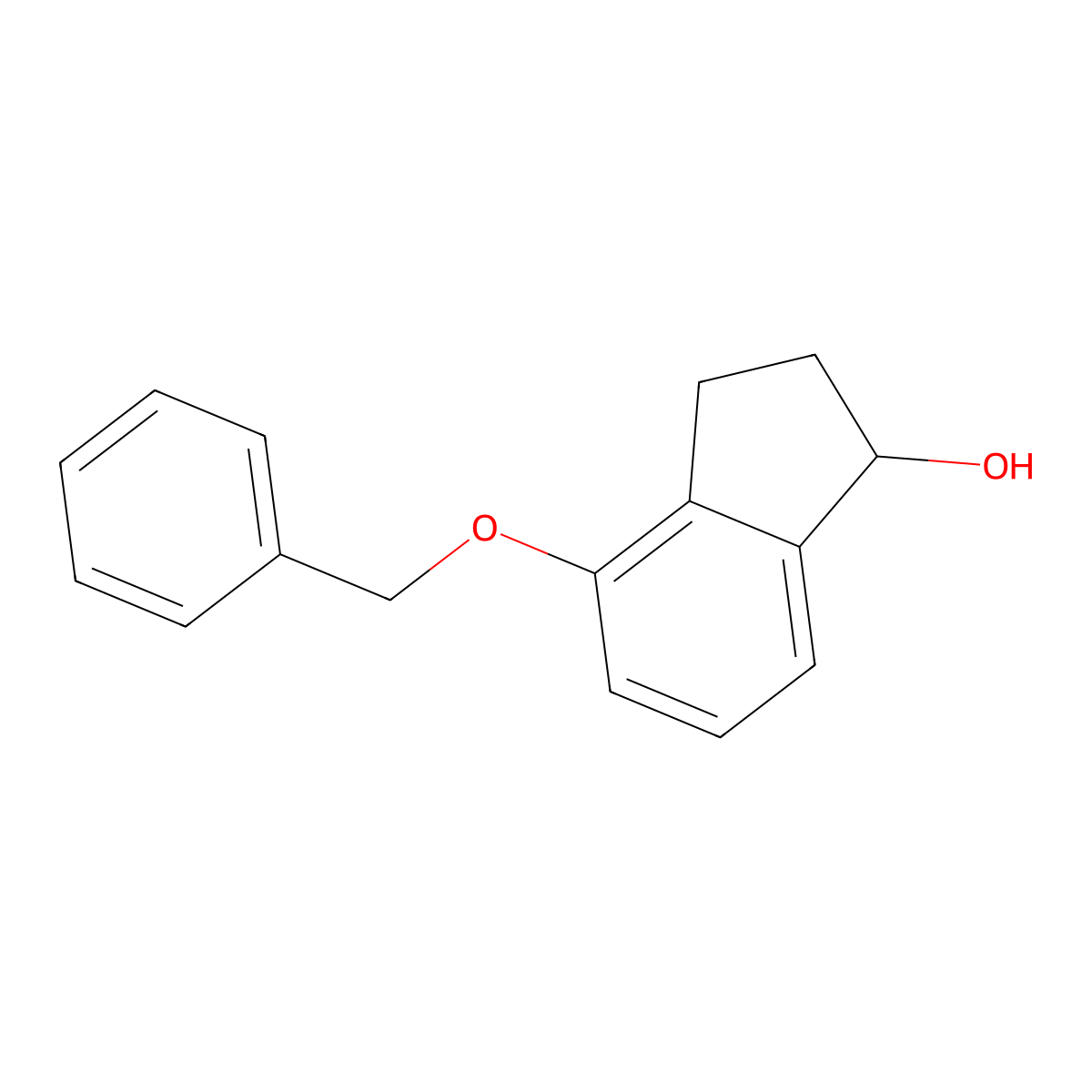 4-(benzyloxy)-2,3-dihydro-1H-inden-1-ol molecular structure, CAS 211805-71-9