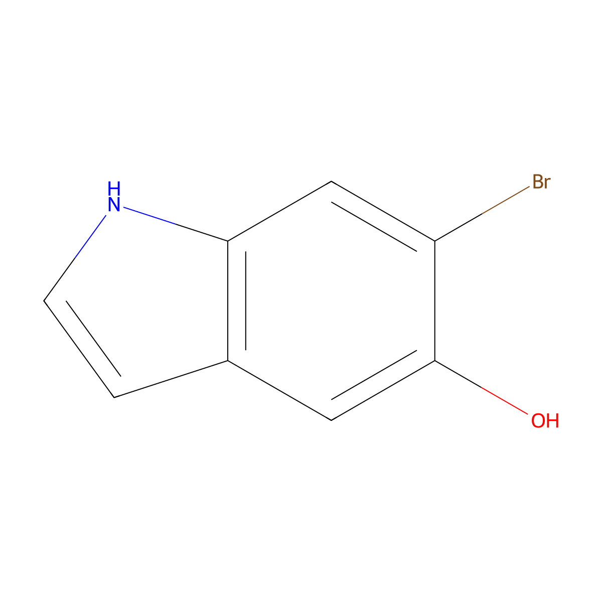 6-bromo-1H-indol-5-ol molecular structure, CAS 211808-66-1