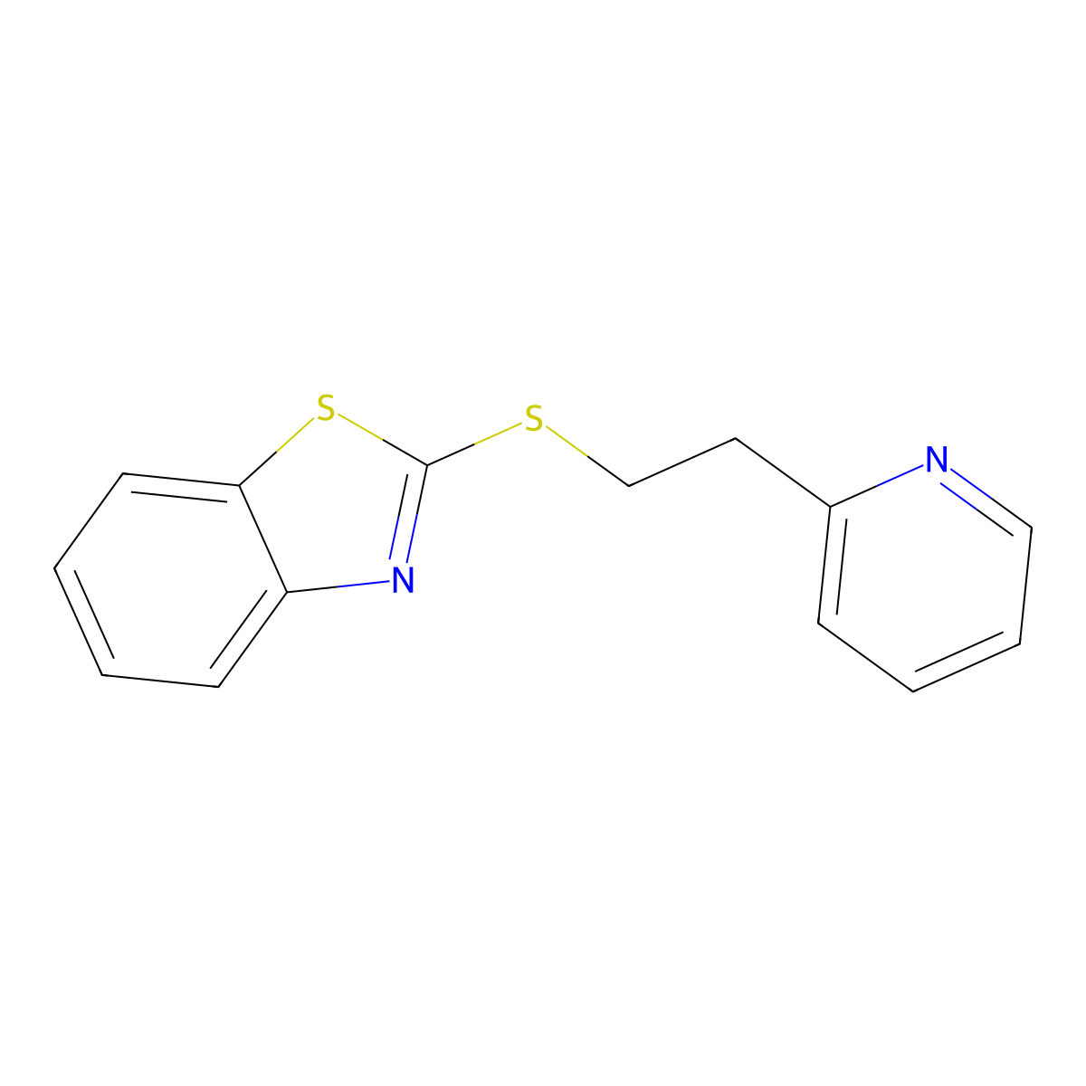 2-{[2-(Pyridin-2-yl)ethyl]sulfanyl}-1,3-benzothiazole molecular structure, CAS 21181-94-2