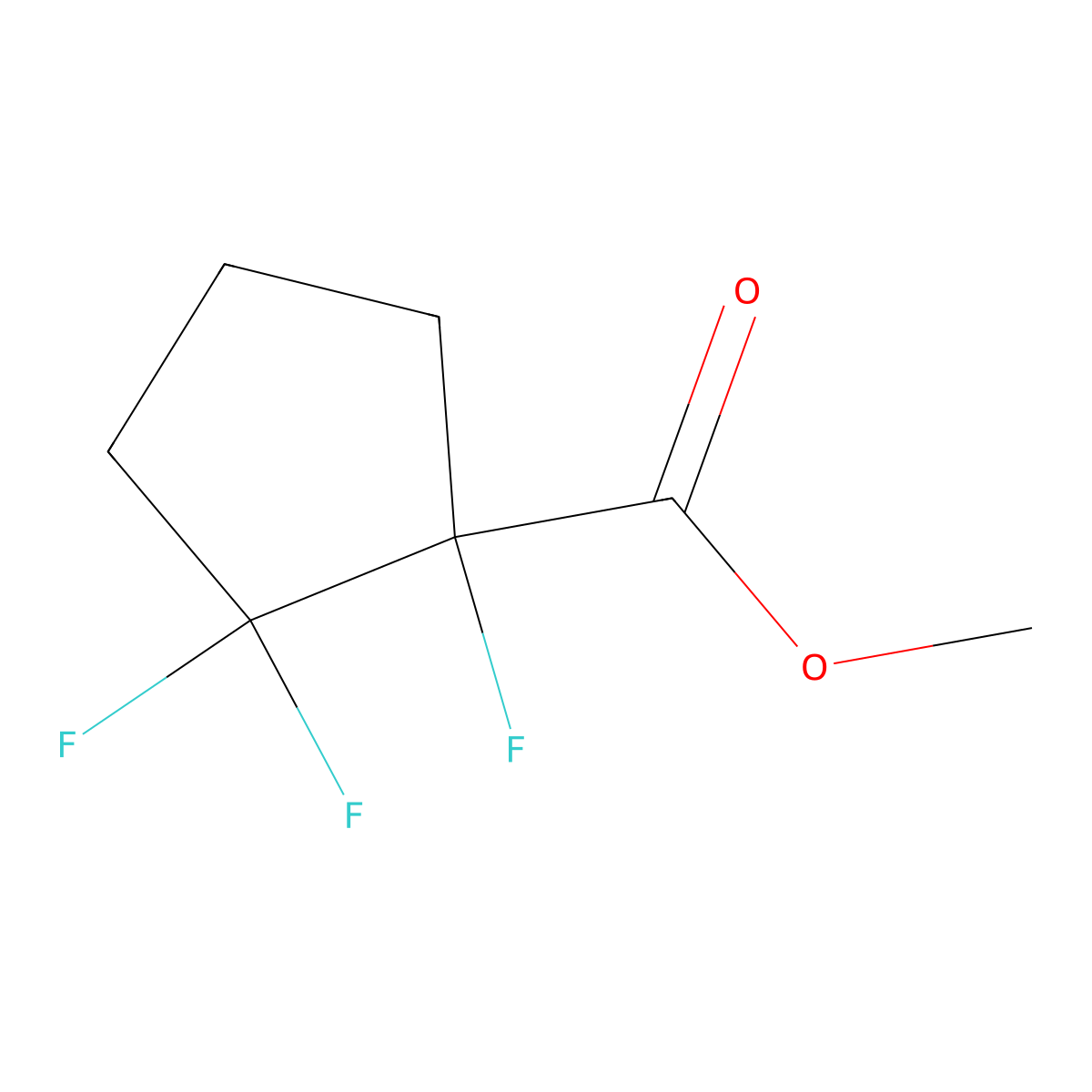Methyl 1,2,2-trifluorocyclopentane-1-carboxylate molecular structure, CAS 2118107-18-7