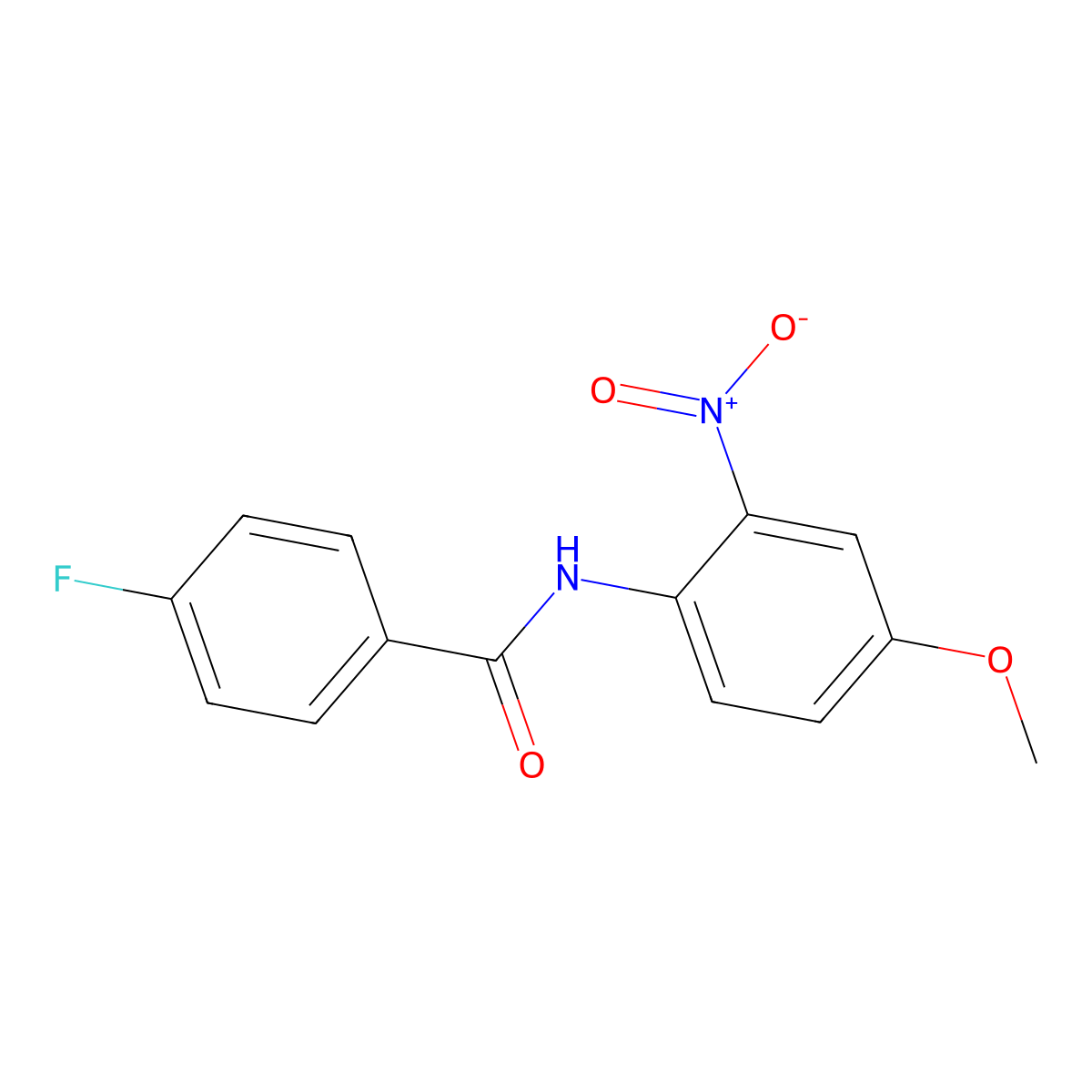 4-fluoro-N-(4-methoxy-2-nitrophenyl)benzamide molecular structure, CAS 211816-01-2