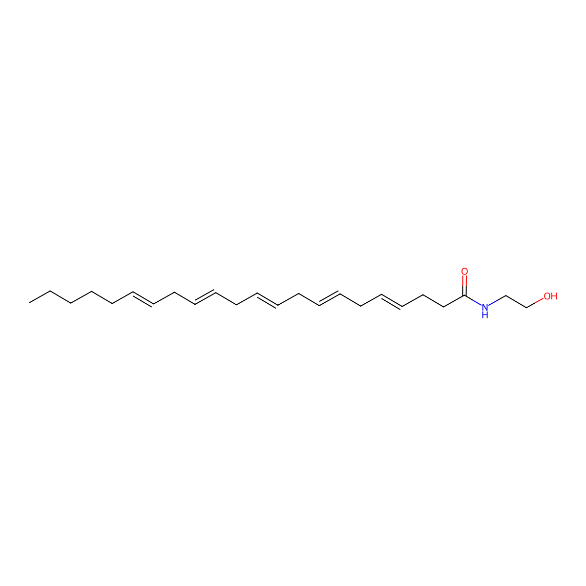 N-(2-hydroxyethyl)docosa-4,7,10,13,16-pentaenamide molecular structure, CAS 211817-55-9