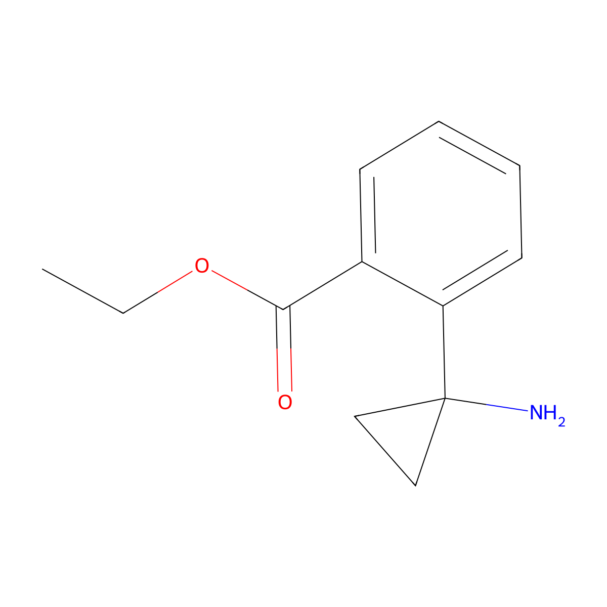 Ethyl 2-(1-aminocyclopropyl)benzoate molecular structure, CAS 2118193-65-8