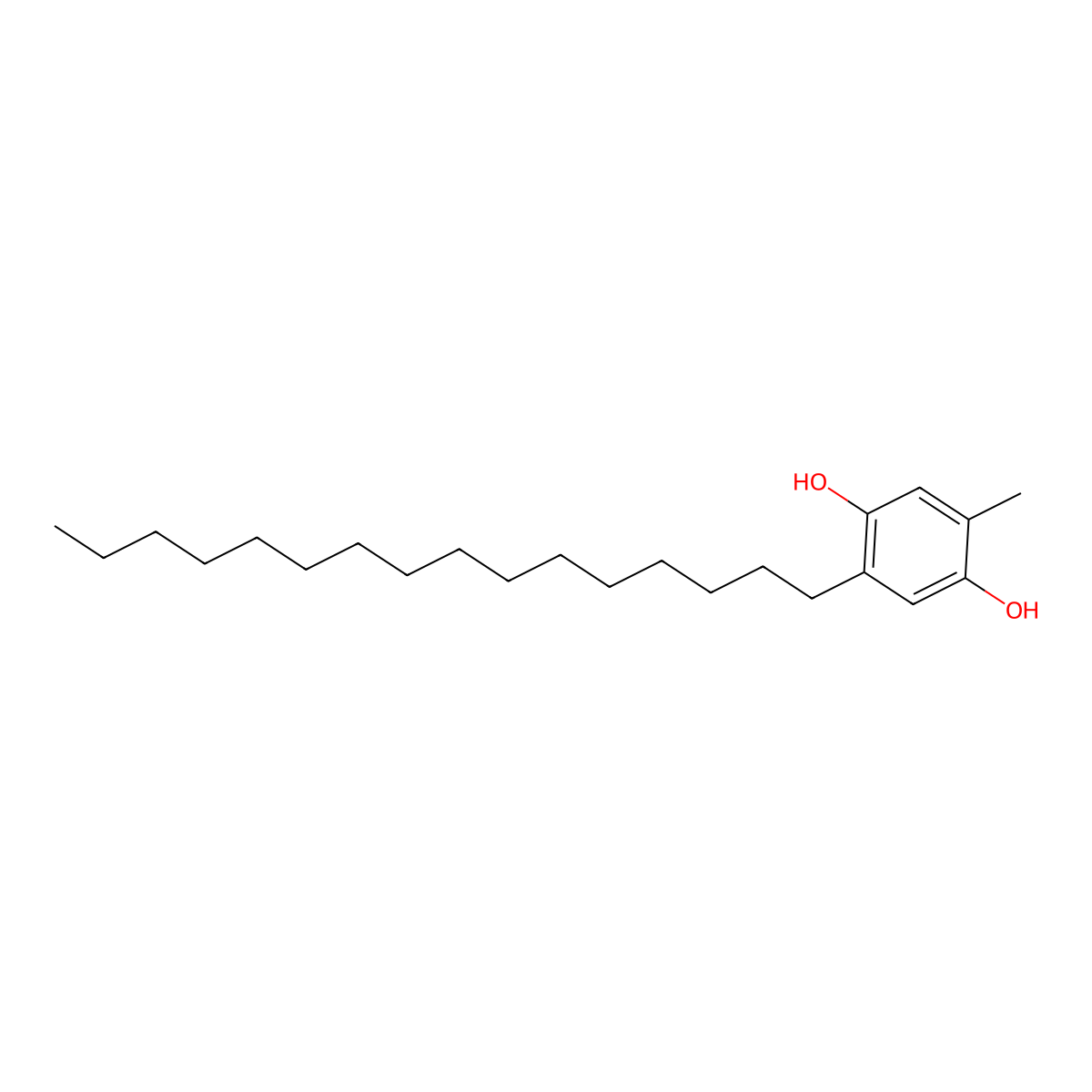 2-Hexadecyl-5-methylhydroquinone molecular structure, CAS 21182-65-0