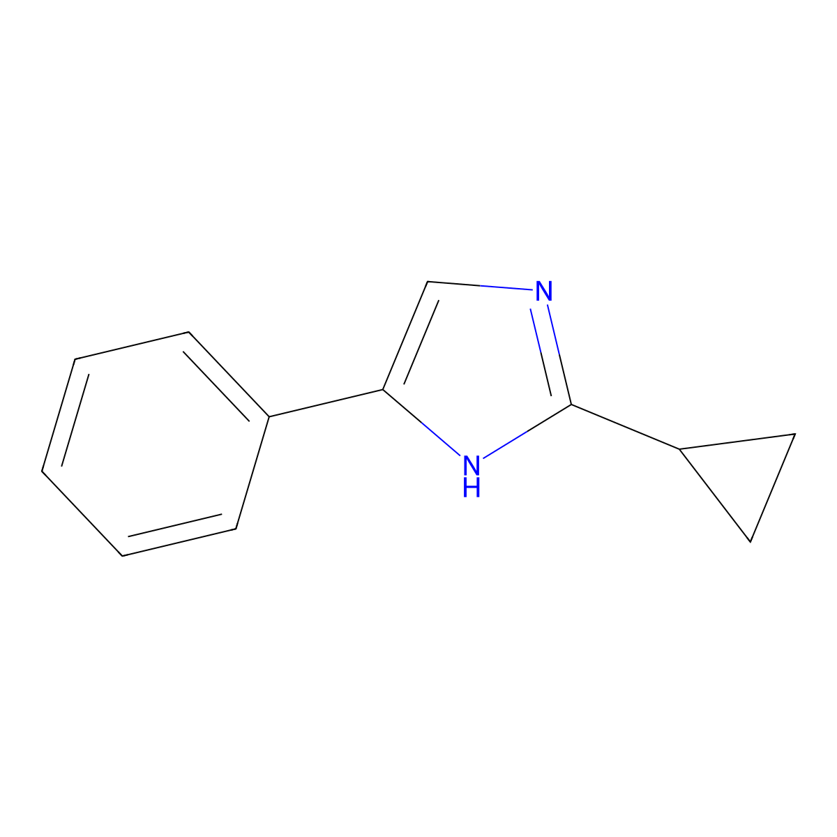 2-Cyclopropyl-5-phenyl-1H-imidazole molecular structure, CAS 2118237-70-8