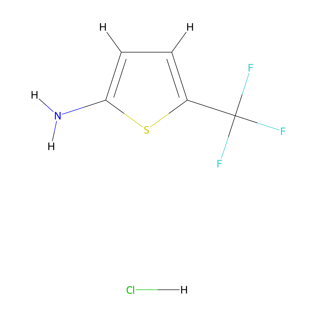 5-(Trifluoromethyl)thiophen-2-amine hydrochloride molecular structure, CAS 2118305-84-1