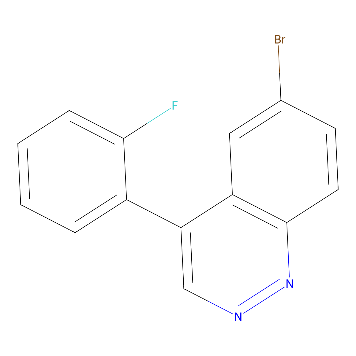 6-Bromo-4-(2-fluorophenyl)cinnoline molecular structure, CAS 2118316-75-7