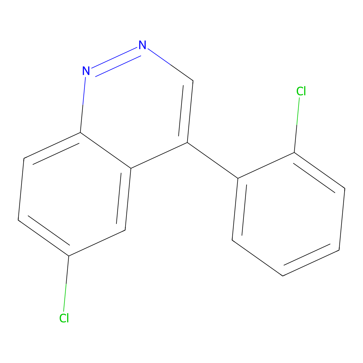 6-Chloro-4-(2-chlorophenyl)cinnoline molecular structure, CAS 2118316-76-8