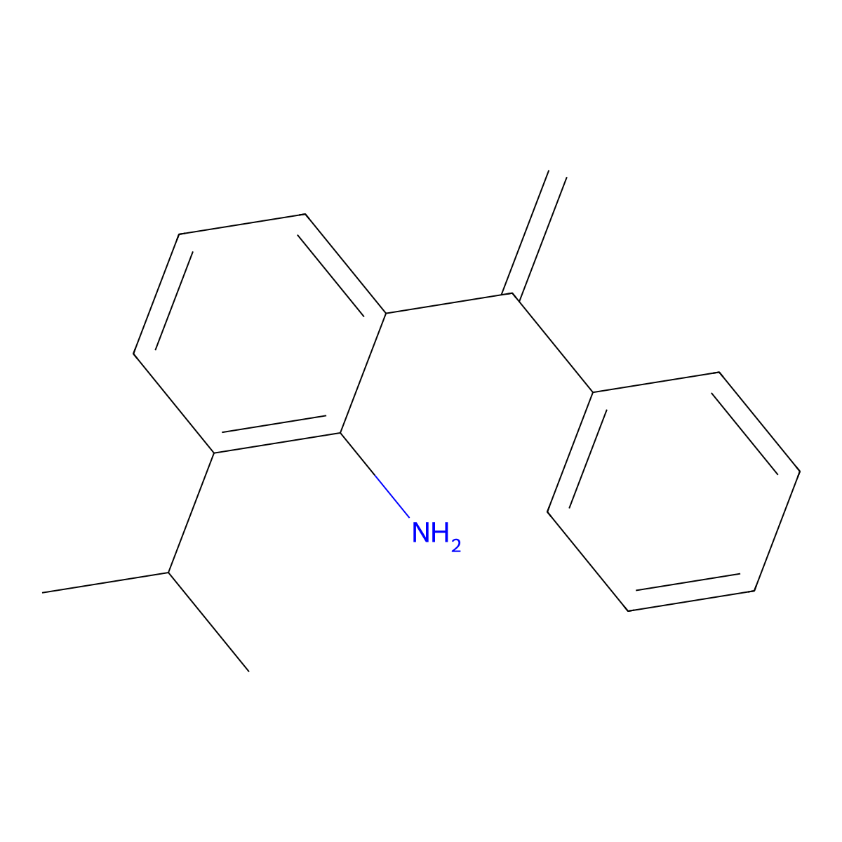 2-(1-Phenylethenyl)-6-(propan-2-yl)aniline molecular structure, CAS 2118316-78-0