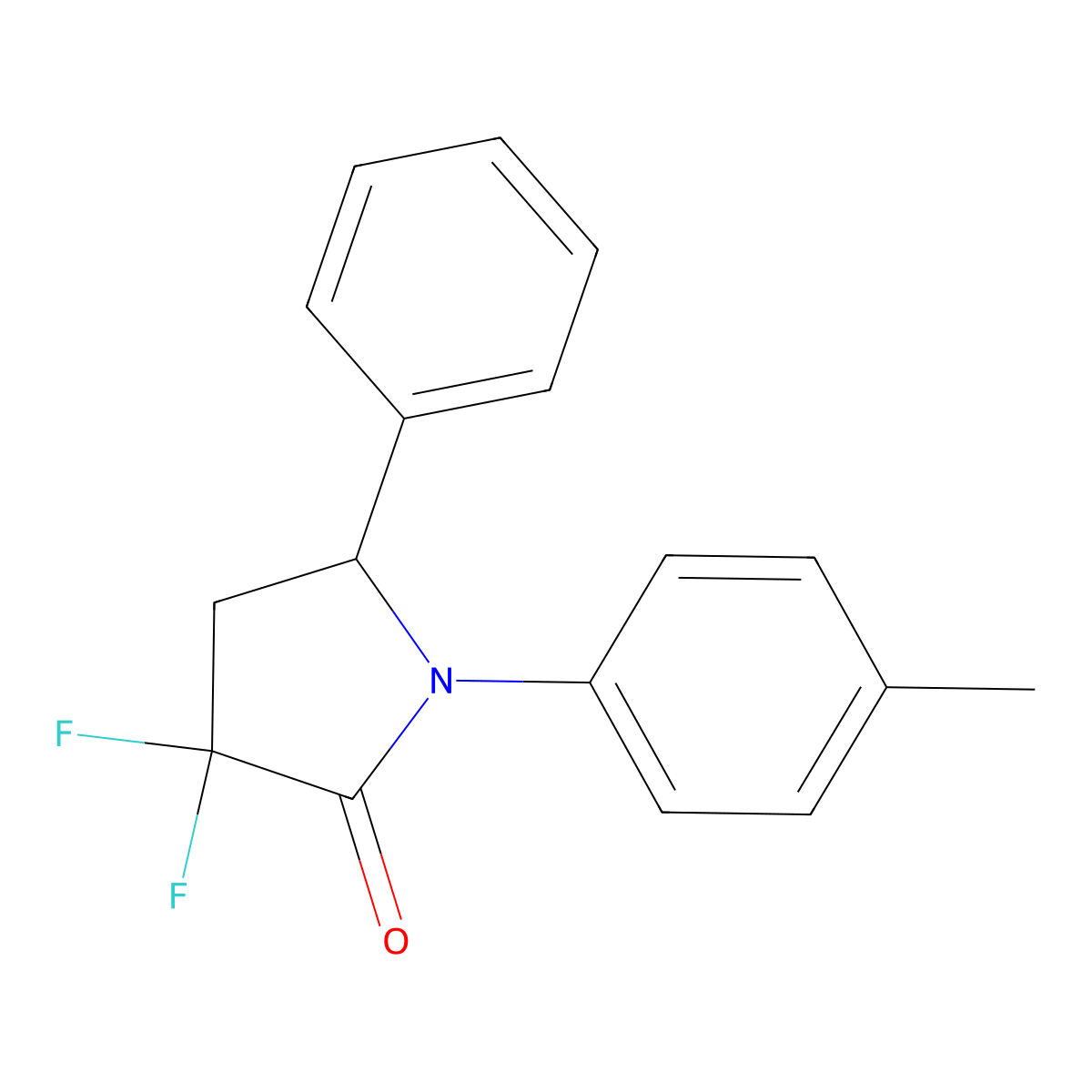 3,3-Difluoro-5-phenyl-1-(p-tolyl)pyrrolidin-2-one molecular structure, CAS 2118363-32-7