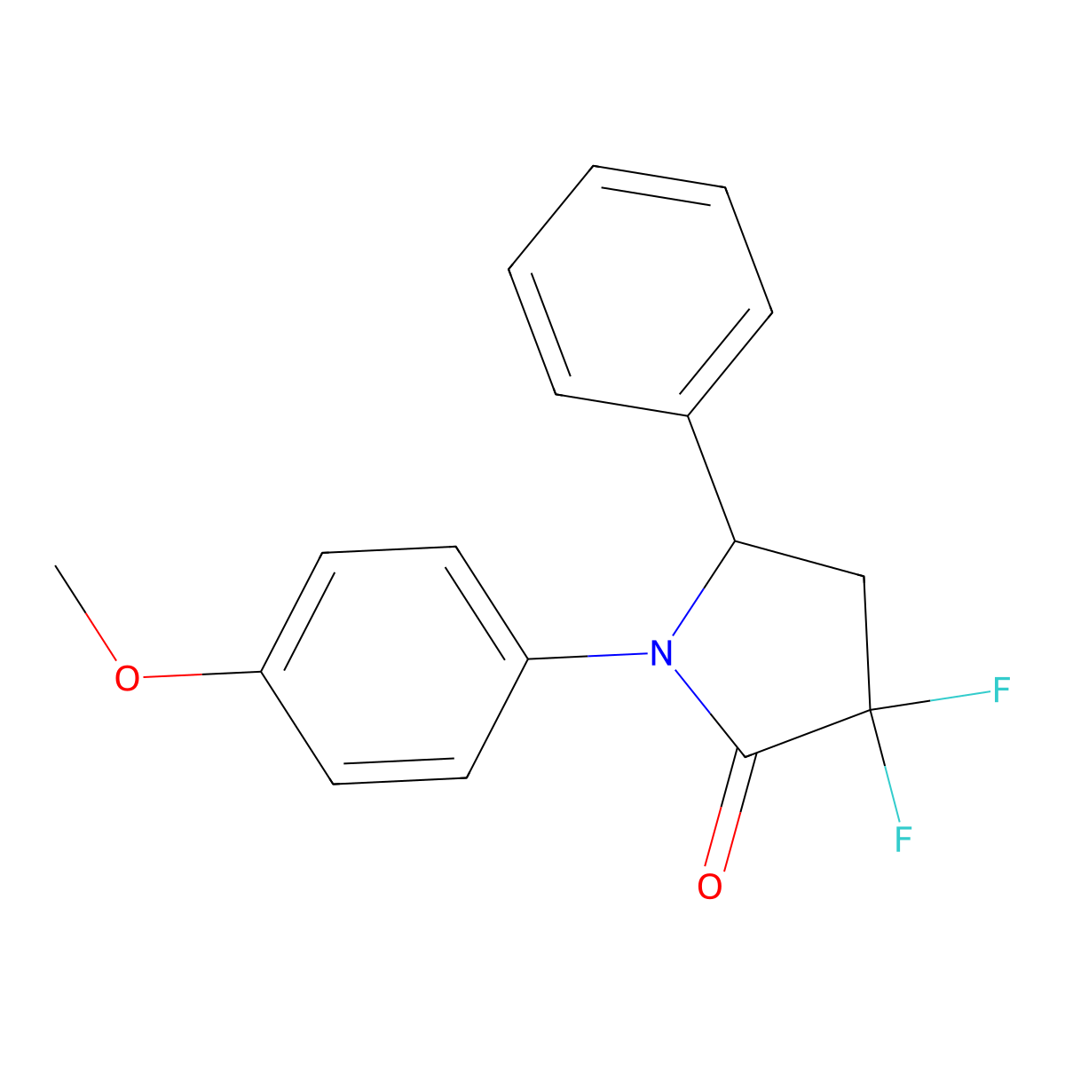 3,3-Difluoro-1-(4-methoxyphenyl)-5-phenylpyrrolidin-2-one molecular structure, CAS 2118363-66-7