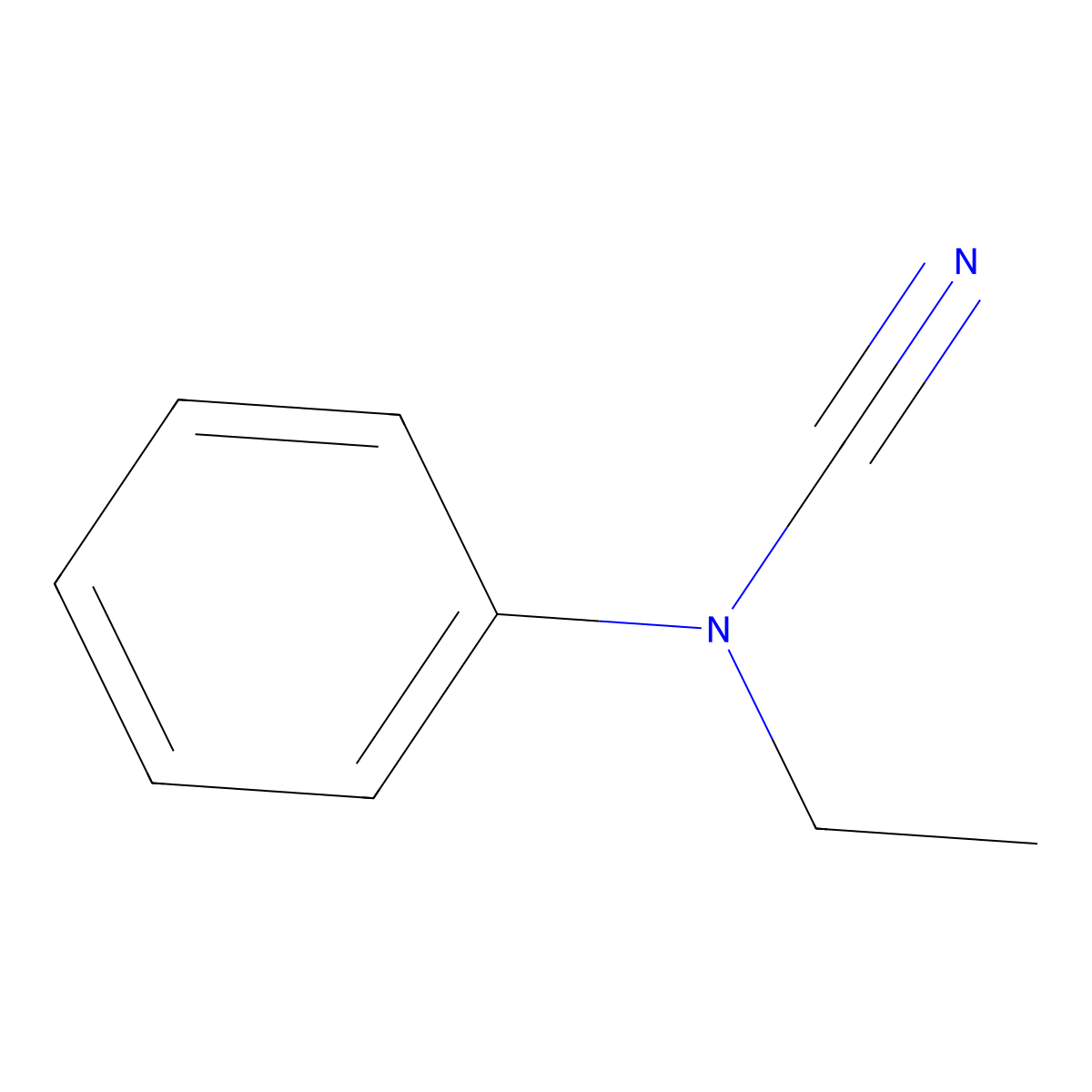 Cyanamide, ethylphenyl- molecular structure, CAS 21184-21-4