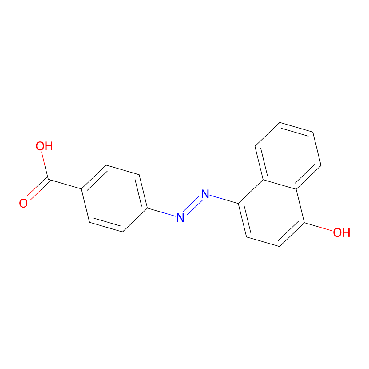 4-(4-Hydroxy-1-naphthylazo)benzoic acid molecular structure, CAS 21184-58-7