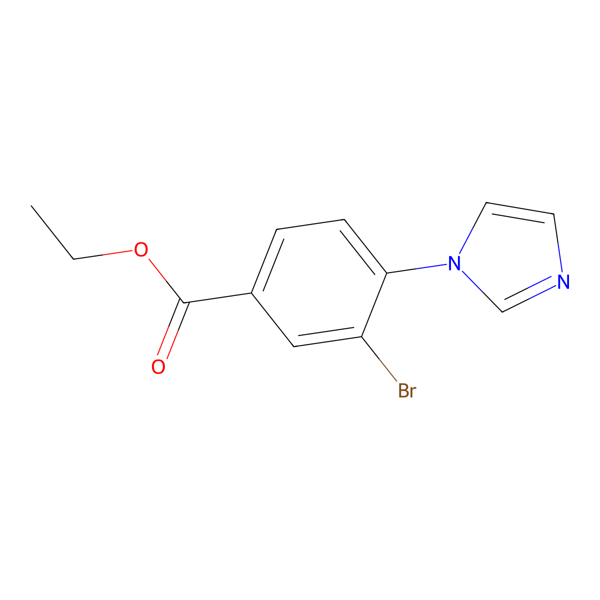 Ethyl 3-Bromo-4-(1-imidazolyl)benzoate molecular structure, CAS 2118576-79-5
