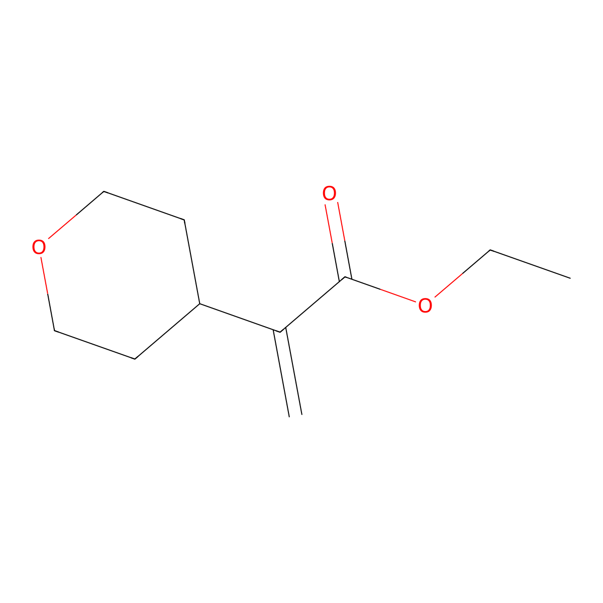 Ethyl 2-(oxan-4-yl)prop-2-enoate molecular structure, CAS 2118602-40-5