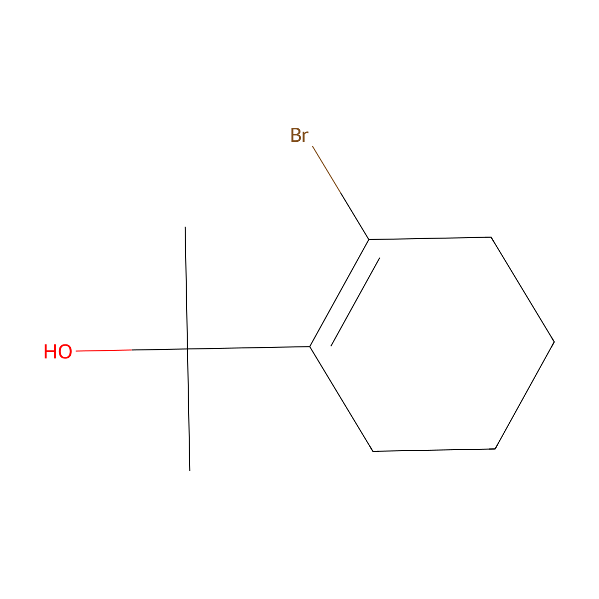 2-(2-Bromocyclohexen-1-yl)propan-2-ol molecular structure, CAS 211865-69-9